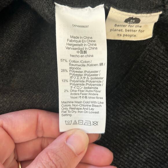 Women's Black Madewell Hooded sweater dress size XL oversized Comfort cozycore - Picture 3 of 7